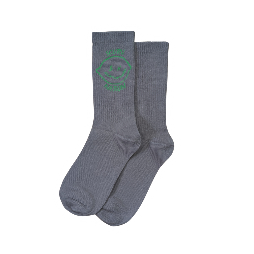 Grey Lemon Logo Socks